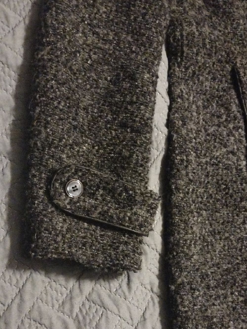 Steve Madden Gray Tweed Double-Breasted Peacoat - Picture 7 of 14